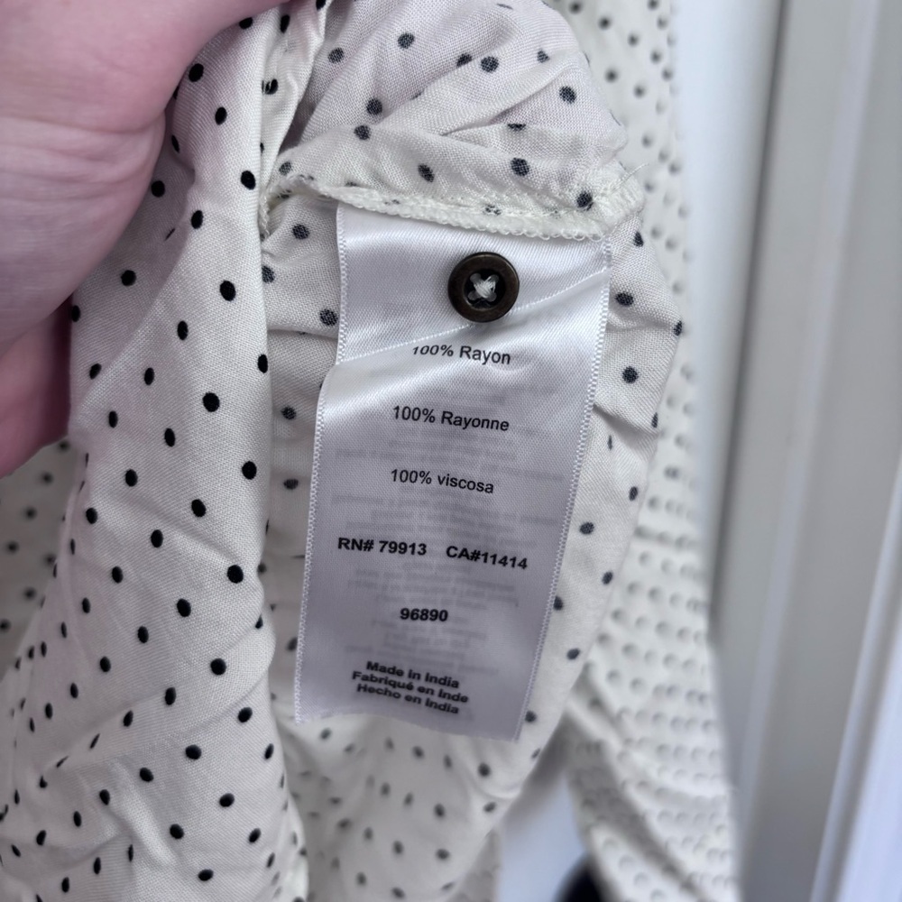 Ivory Polka Dot Maternity Blouse | Motherhood S - Picture 6 of 8